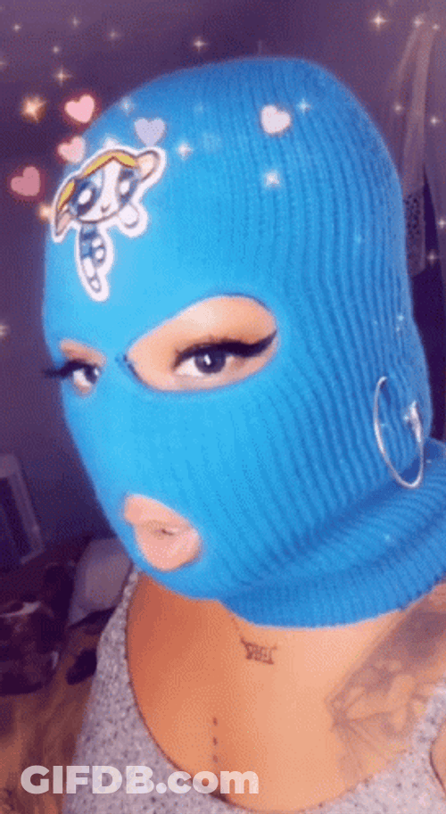 Power Puff Girls Bubbles Ski Mask GIF