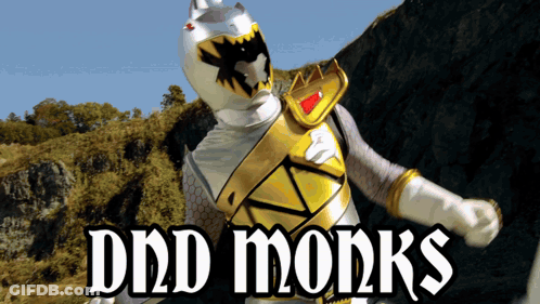 Power Ranger DND Monks GIF