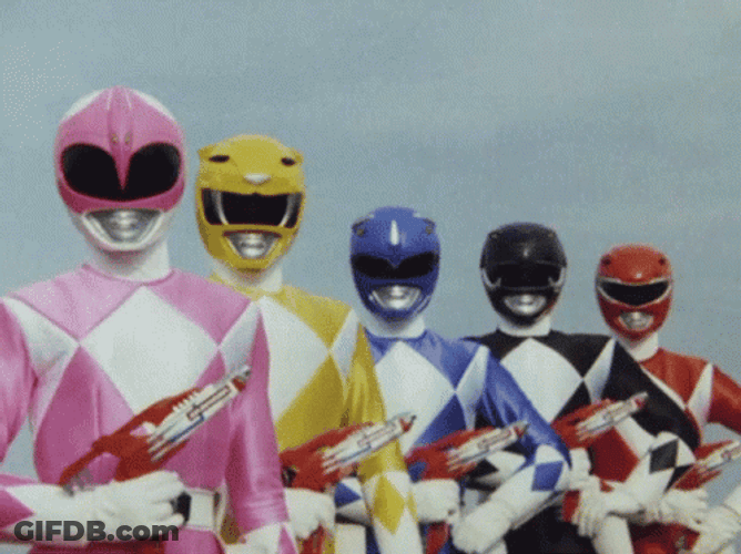 Power Ranger Line Up Team GIF