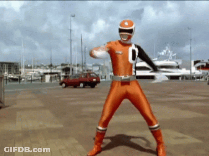Power Ranger Orange GIF