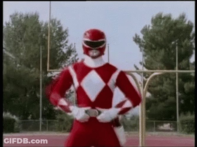 Power Ranger Red Teleport GIF