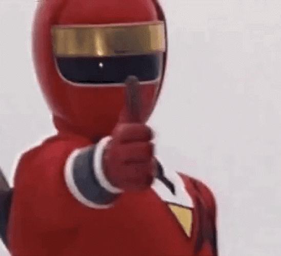 Power Ranger Red Thumbs Down GIF