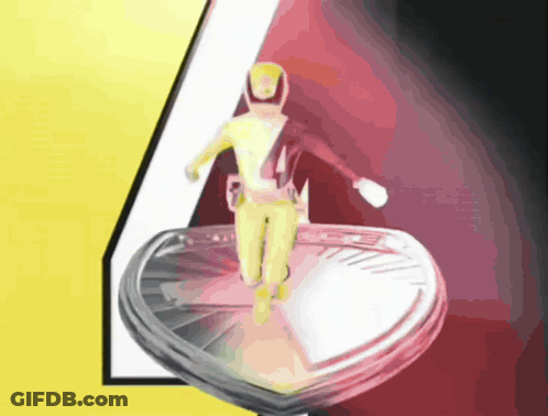 Power Ranger With Number 4 GIF