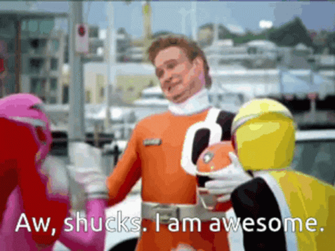 Power Rangers Awww Shucks GIF