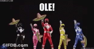 Power Rangers Dancing With Ole GIF