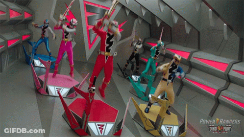 Power Rangers Jumping GIF