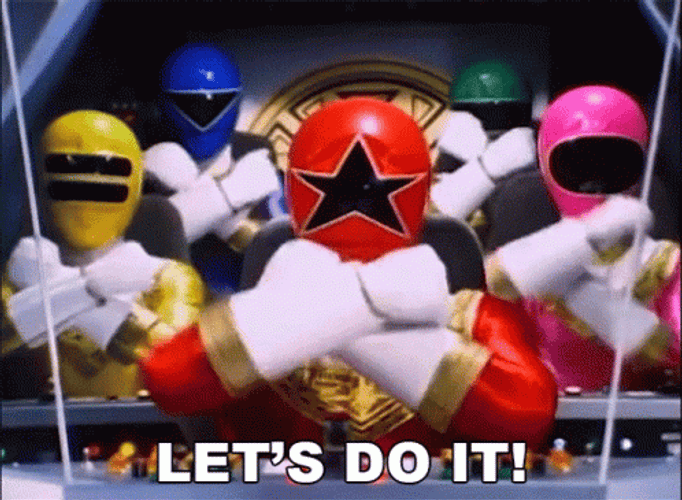 Power Rangers Lets Do It GIF