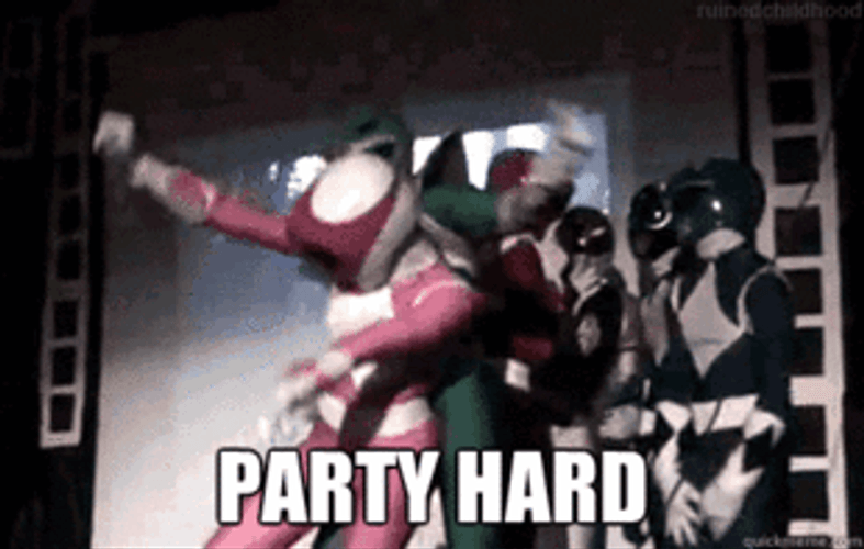Power Rangers Party Hard GIF