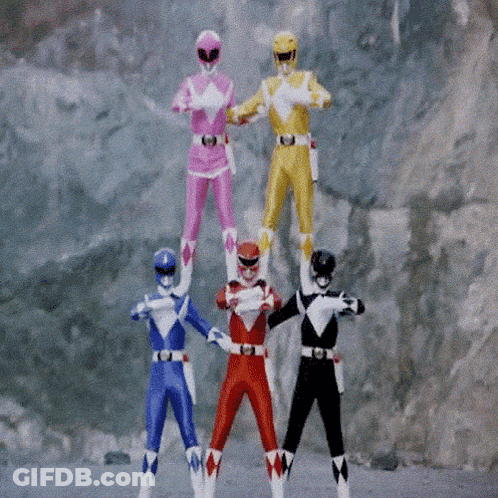 Power Rangers Pyramid Arms Outstretched GIF