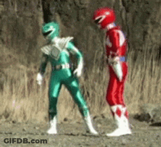 Power Rangers Shrug GIF