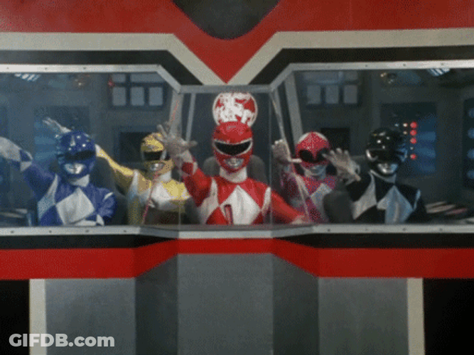 Power Rangers Synchronized Move GIF