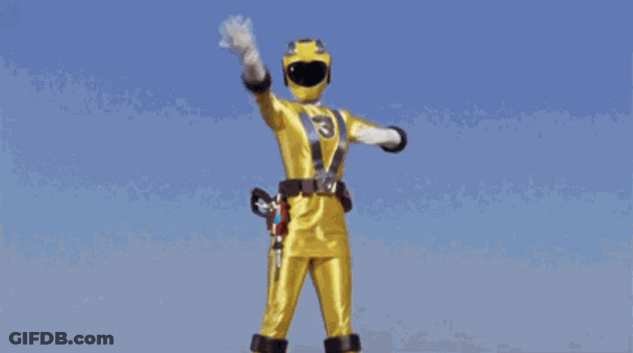 Power Rangers Yellow Ranger Pose GIF