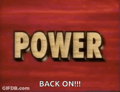 Power Wooden Letters On Red Background GIF