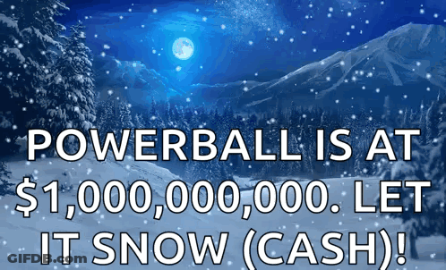 Powerball Jackpot Let It Snow Cash GIF