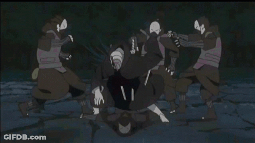 Powerful Anime Transition Fighting GIF