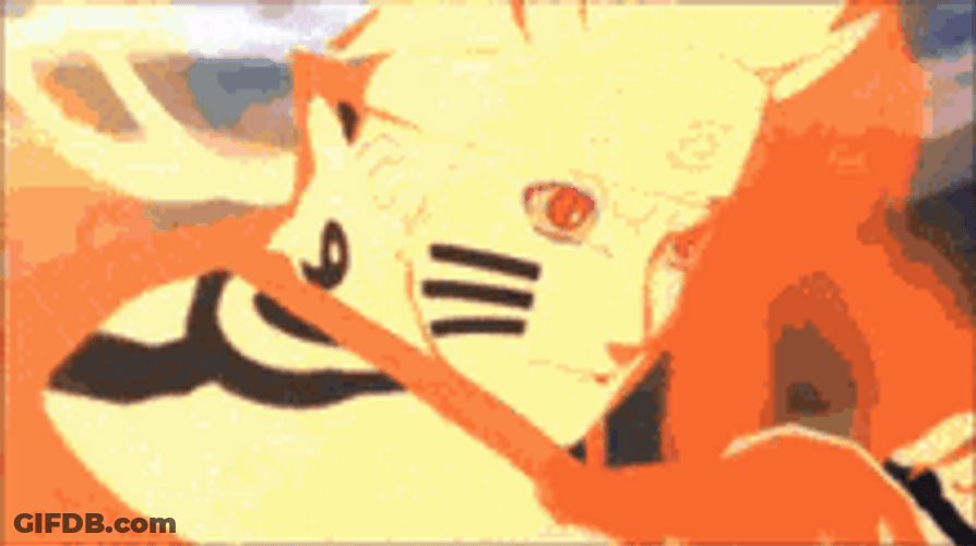 Powerful Asura Kurama Mode Naruto GIF