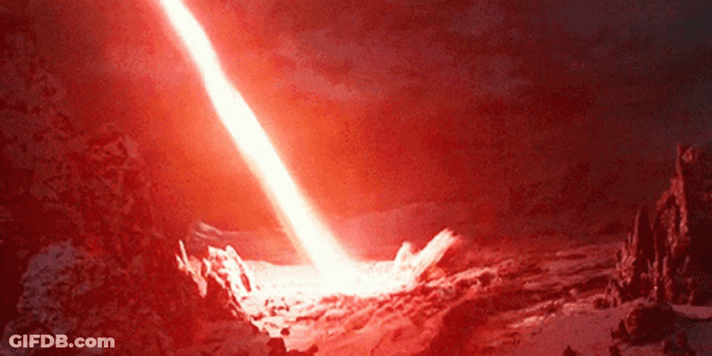 Powerful Laser Beam Hitting The Ground GIF