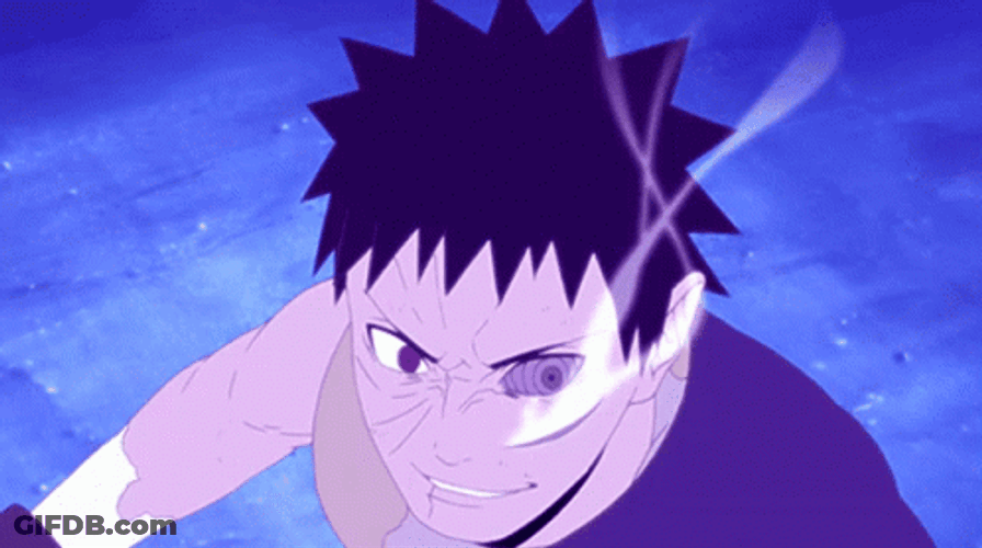 Powerful Obito Uchiha Face GIF
