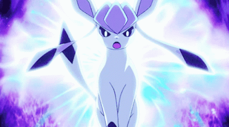 Powerful Pokemon Glaceon Aura GIF