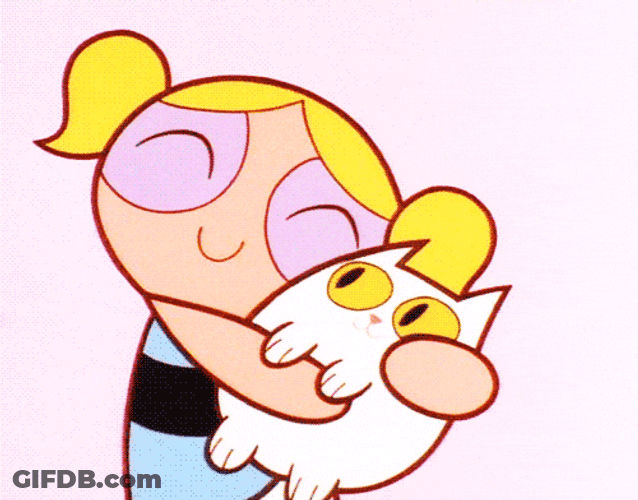 Powerpuff Bubbles Hugging Cut GIF