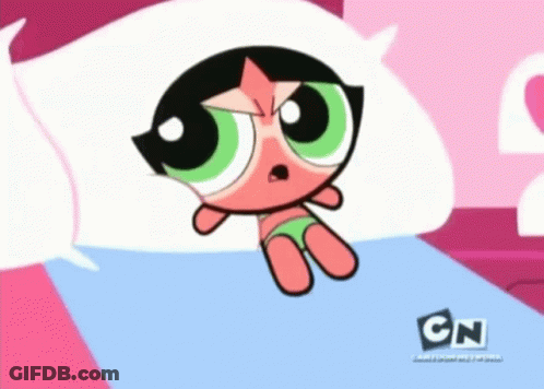 Powerpuff Girl Lying On Bed GIF
