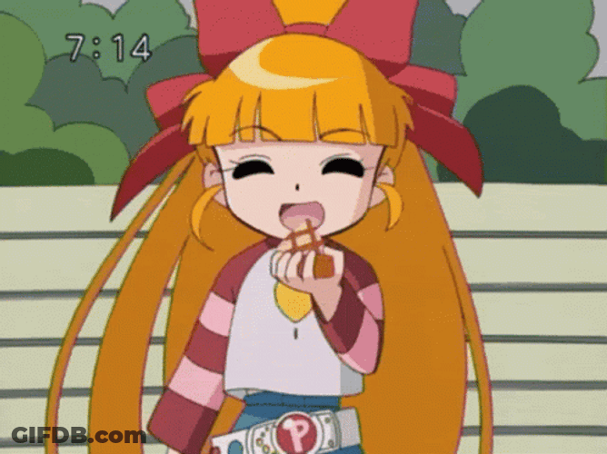 Powerpuff Girls Blossom Eating GIF