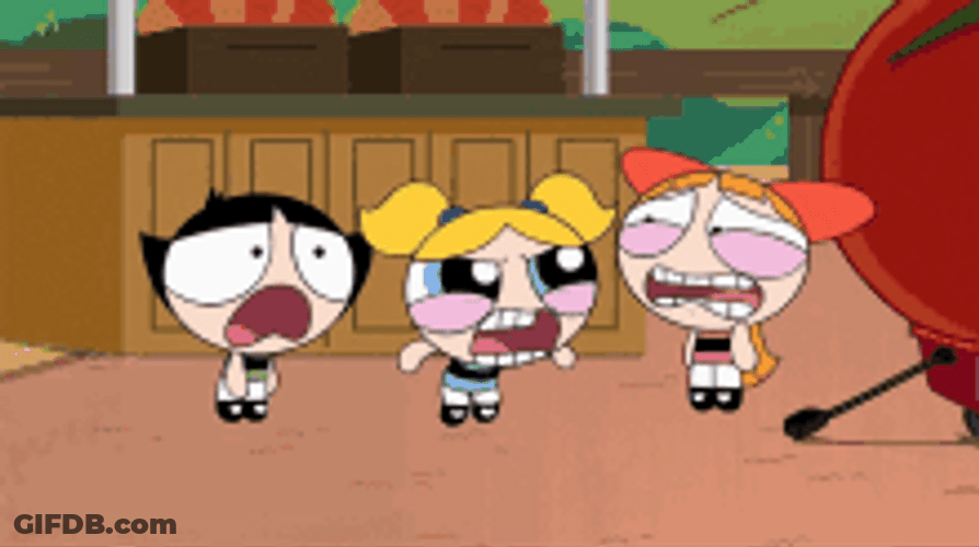 Powerpuff Girls Cartoon Stupid People Weird Faces GIF