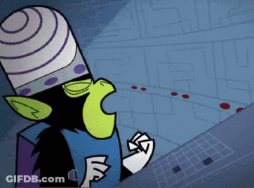Powerpuff Girls Character Sitting At Table GIF