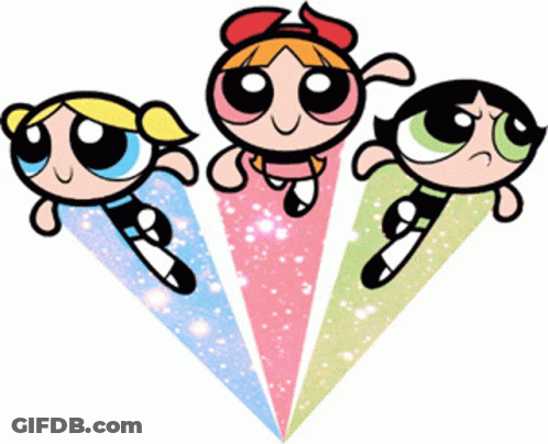 Powerpuff Girls Flying GIF