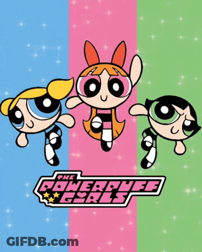 Powerpuff Girls Flying Poster GIF