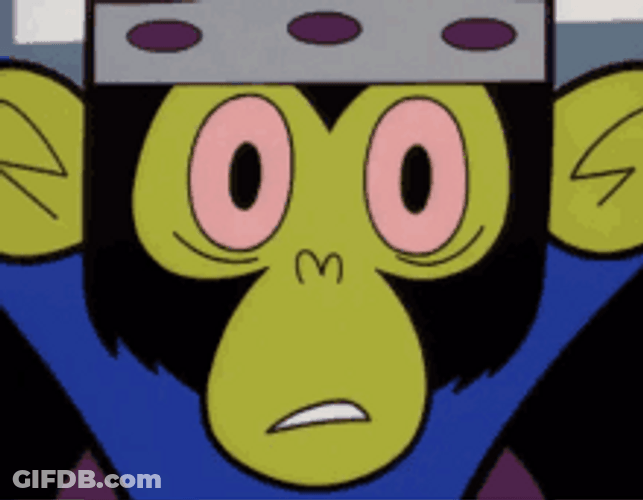 Powerpuff Girls Mojojojo Monkey Mmmm Confused GIF