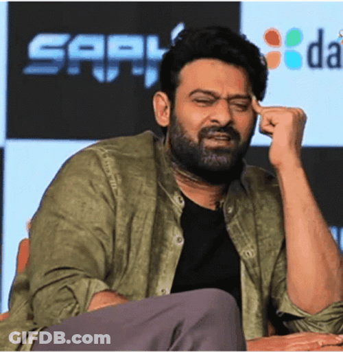 Prabhas Confusion Face Reaction GIF