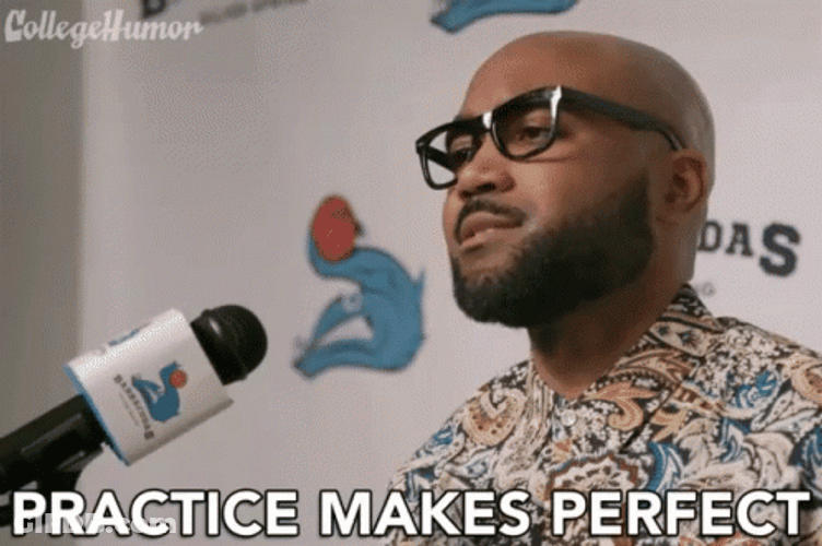 Practice Makes Perfect By A Bald Man GIF
