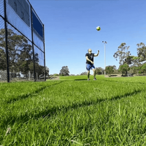 Practicing The Ronaldo Bicycle Kick GIF