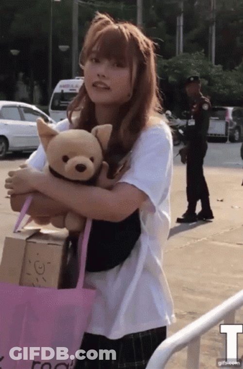 Praewa Suthamphong Comfort Hugs Teddy Bear GIF