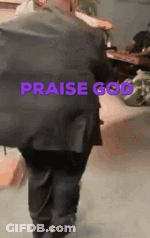 Praise Dance Of Believer In Formal Suit GIF