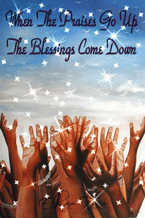 Praise Jesus Shimmering Stars GIF