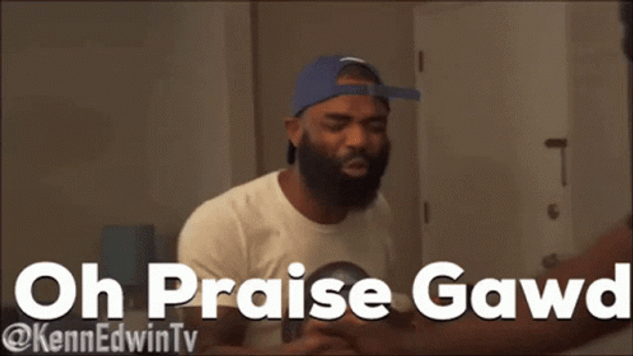 Praise The Lord Excited Bearded Guy GIF