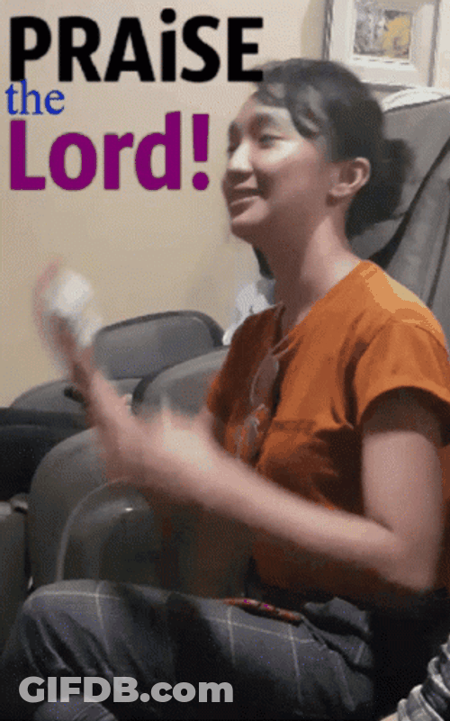 Praise The Lord Prayerful Lady GIF