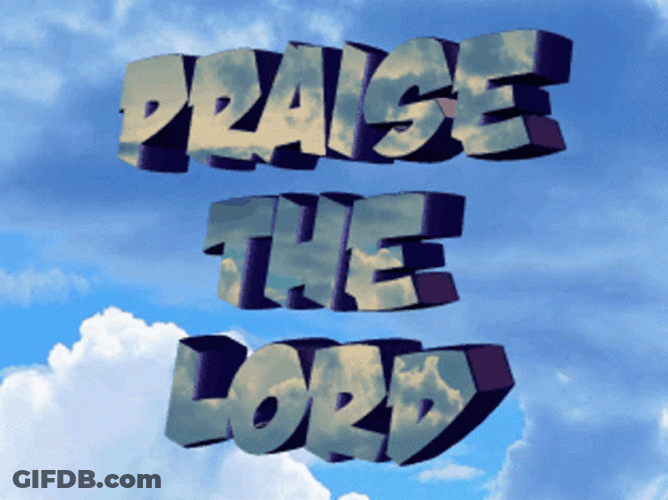 Praise The Lord Revolving Text Art GIF