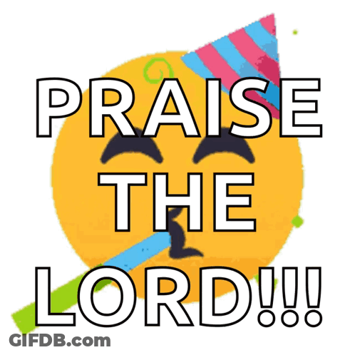 Praise The Lord Sticker With Party Hat GIF