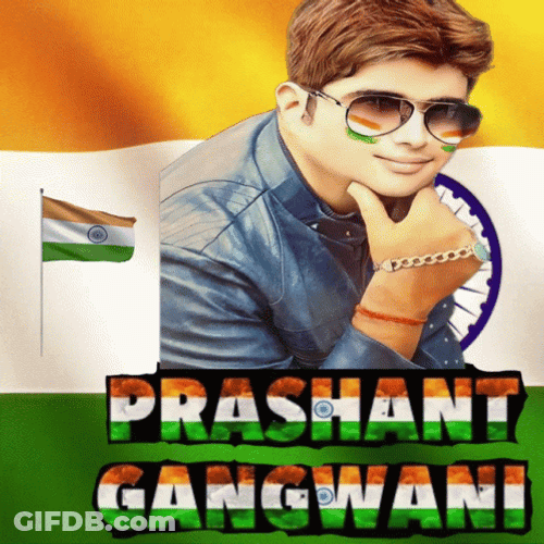 Prashant Gangwani Happy August Independence Day GIF