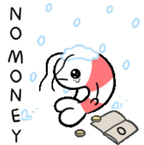 Prawn Crying Over Money Animation GIF