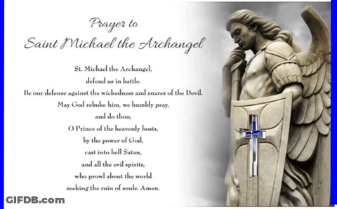 Prayer To Saint Michael The Archangel With Cross GIF