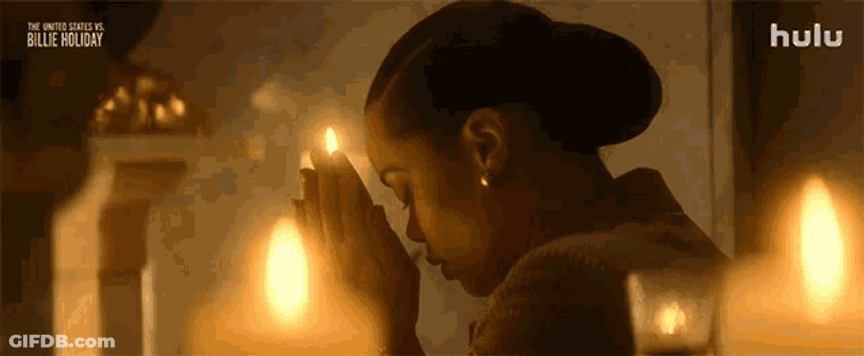 Praying Billie Holiday GIF