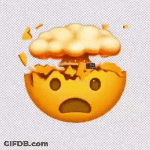 Praying Emoji Brain Blast GIF