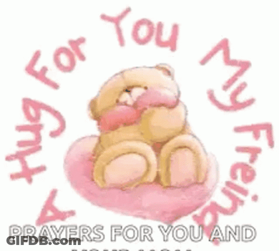 Praying For You Cute Pink Bear GIF