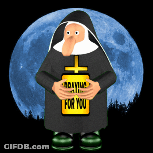 Praying For You Full Moon Nun GIF