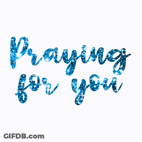 Praying For You In Blue Glitter GIF