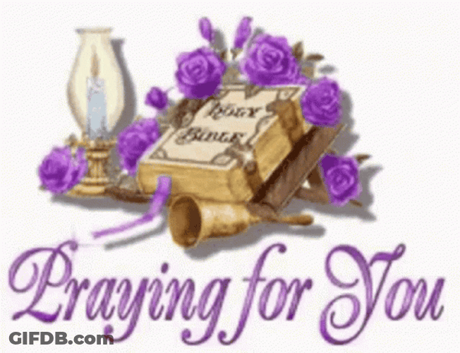 Praying For You Purple Design GIF